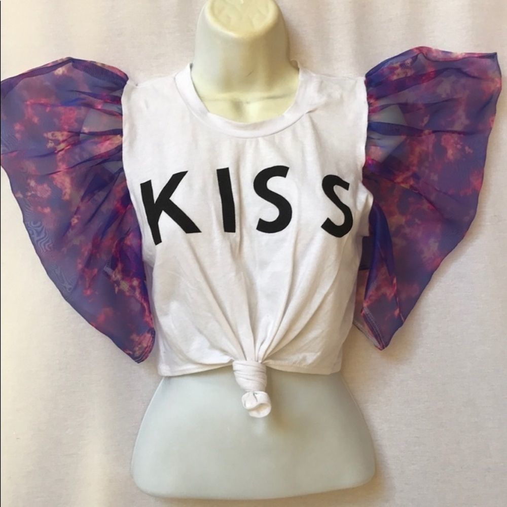 Ruffle Sleeve Crop Top
